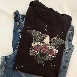 Lucky Brand Black Cosmic Graphic Tee (XS)